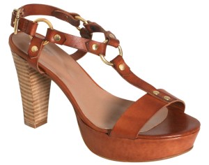 Rizzo High leather sandals cognac_wood